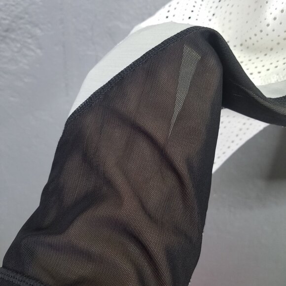 Athleta Precision Leggings Women's XL High Rise 7/8 Black White Perforated Mesh - Picture 9 of 16